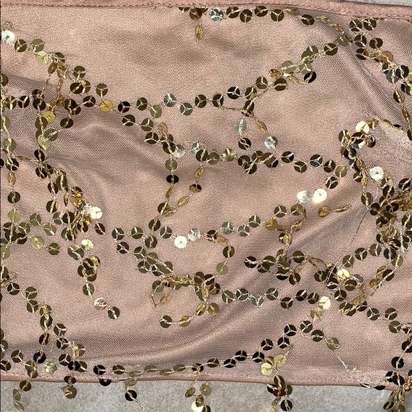 Miss Avenue Gold Sequin Crop Top - Picture 3 of 5